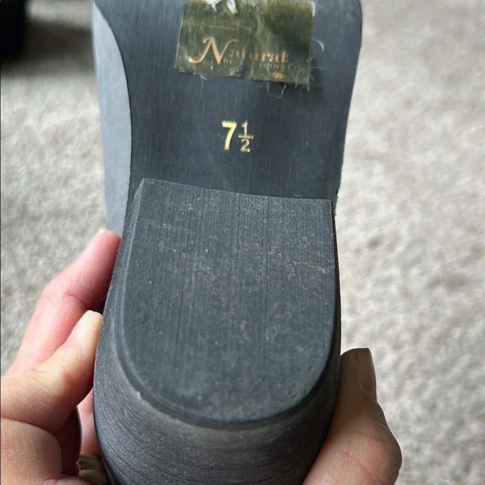 Natural Reflections‎ Gray Perforated Western Ankle Boots Womens 7.5 Charcoal